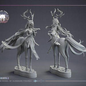 Lauma Deer Form — Genshin Impact | 1/8 1/6 Scale Resin Figure | Unpainted or Hand-Painted | 3D Printed Fan Art | Collector Gift image 2