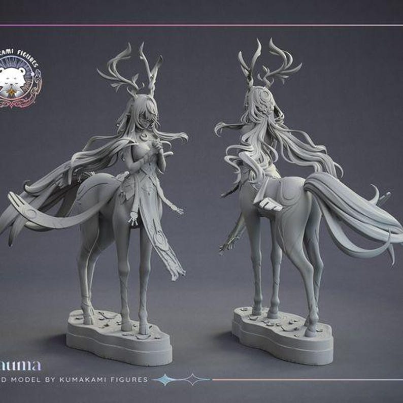 Lauma Deer Form — Genshin Impact | 1/8 1/6 Scale Resin Figure | Unpainted or Hand-Painted | 3D Printed Fan Art | Collector Gift image 2