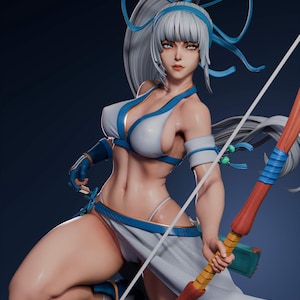 Mina Majikina Samurai Shodown Harz Figur - 1/8 1/6 3D Gedrucktes Fan Art Kit | Sammler Geschenk Bild 1