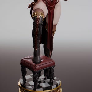 Queen of Hearts Resin Figure – Alice in Wonderland Fan Art Statue (1/8 1/6 Scale) | Collector Gift image 7