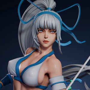 Mina Majikina Samurai Shodown Harz Figur - 1/8 1/6 3D Gedrucktes Fan Art Kit | Sammler Geschenk Bild 6