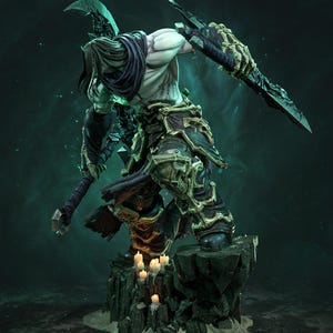 Death — Darksiders II | 1/8 1/6 Scale Resin Figure | 3D Printed Fan Art | Unpainted Garage Kit | Collector Statue | Collector Gift image 6
