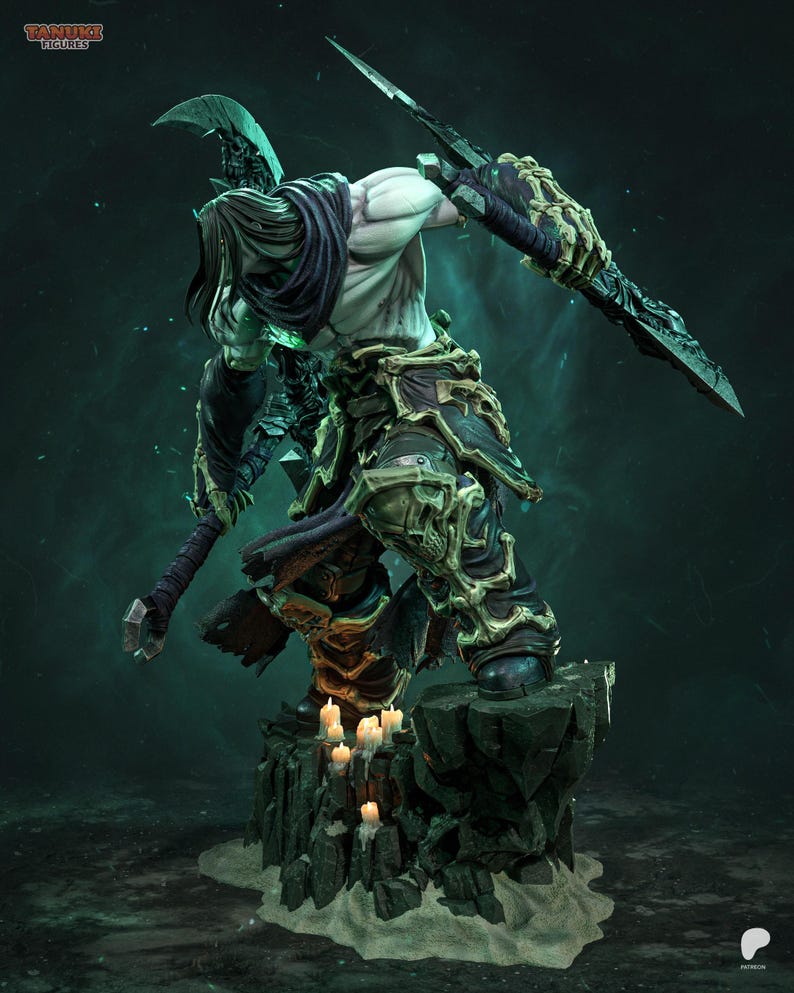 Death — Darksiders II | 1/8 1/6 Scale Resin Figure | 3D Printed Fan Art | Unpainted Garage Kit | Collector Statue | Collector Gift image 6
