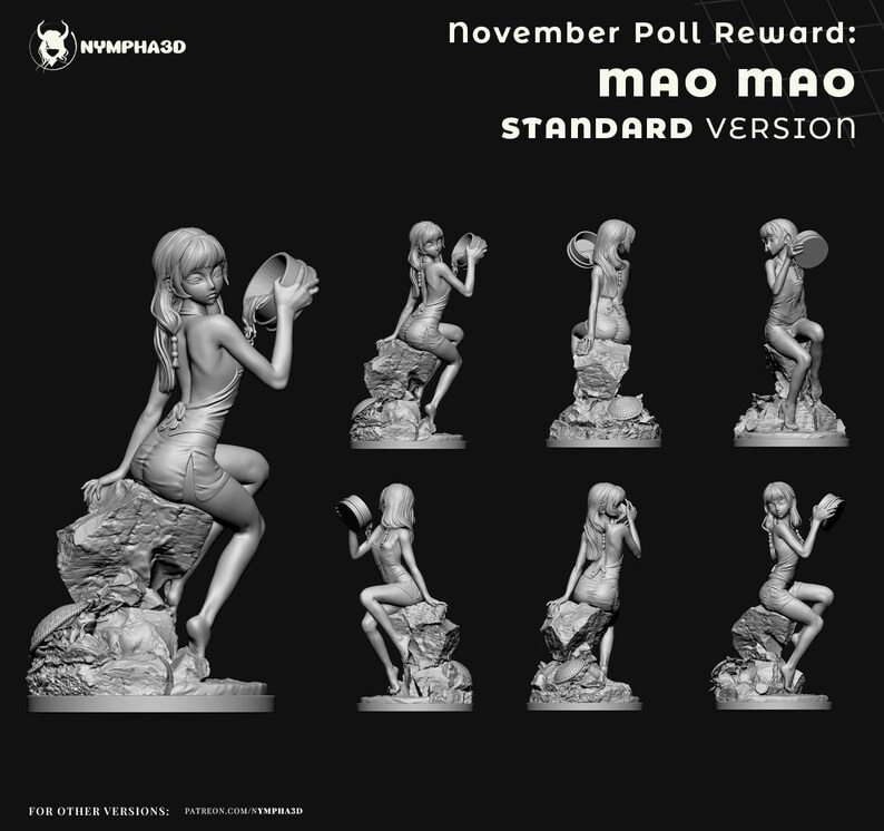 Maomao — Apotekarens dagböcker | Hartsfigur i skala 1/8 1/6 | Omålad eller handmålad | 3D-utskriven fankonst | Samlargåva bild 8