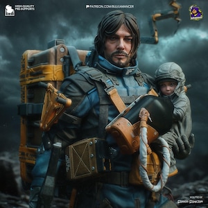 Sam Porter Bridges — Death Stranding | 1/8 1/6 Scale Resin Figure | 3D Printed Fan Art | Unpainted Garage Kit | Collector Statue Gift image 1