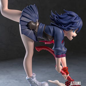 Ryuko Matoi — Kill la Kill | Figurka z żywicy w skali 1/8 1/6 | Fanowska grafika drukowana w 3D | Niepomalowany zestaw garażowy | Figurka kolekcjonerska | Prezent dla kolekcjonera zdjęcie 3
