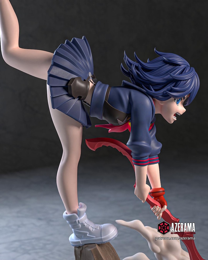 Ryuko Matoi — Kill la Kill | Figurka z żywicy w skali 1/8 1/6 | Fanowska grafika drukowana w 3D | Niepomalowany zestaw garażowy | Figurka kolekcjonerska | Prezent dla kolekcjonera zdjęcie 3