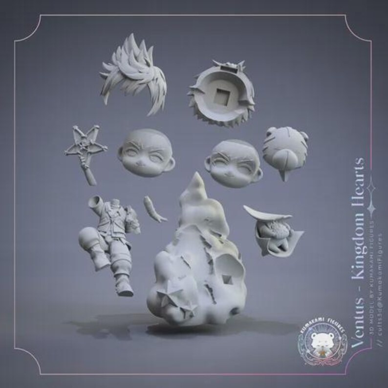Kingdom Hearts Bundle — Kingdom Hearts | 1/8 1/6 Scale Resin Figure | Unpainted or Hand-Painted | 3D Printed Fan Art | Collector Gift image 7
