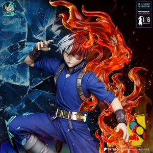 Shoto Todoroki My Hero Academia Resin Figure – 1/6 Scale 3D Printed Fan Art Statue | Collector Gift image 1