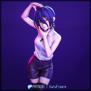 Reze Chainsaw Man Resin Figure – 1/8 1/6 Scale 3D Printed Fan Art Statue | Collector Gift image 4