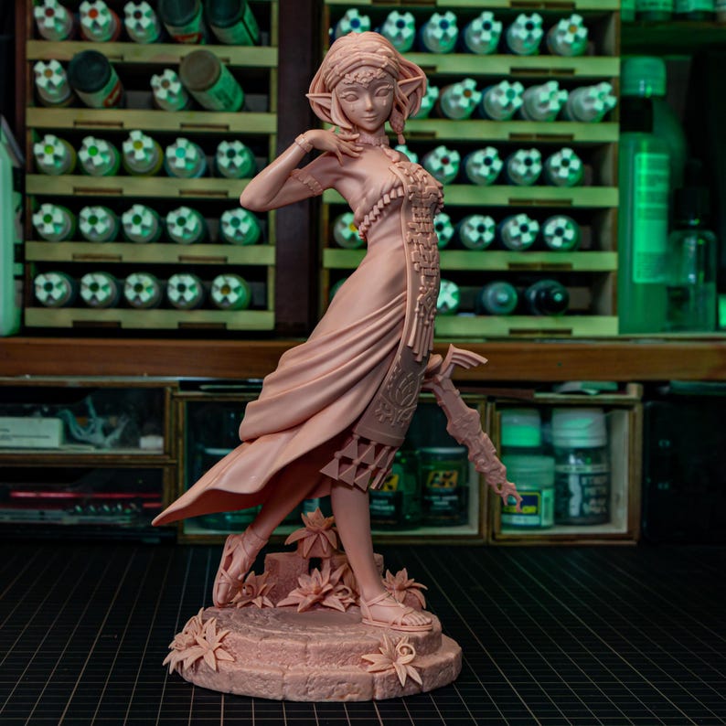Princess Zelda — Zelda Tears of the Kingdom | 1/8 1/6 Scale Resin Figure | Unpainted or Hand-Painted | 3D Printed Fan Art | Collector Gift image 4