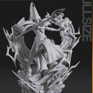Dark Magician — Yu Gi Oh | 1/8 1/6 Scale Resin Figure | Unpainted or Hand-Painted | 3D Printed Fan Art | Collector Gift image 4
