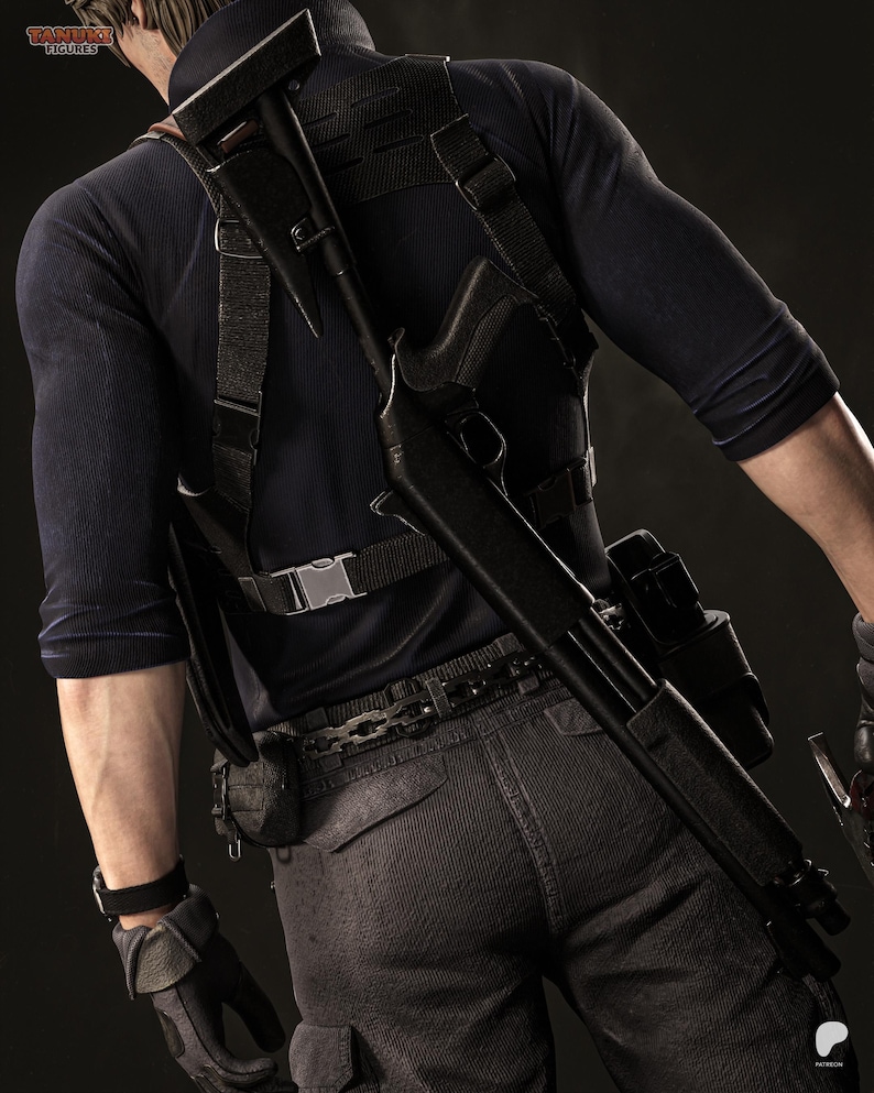 Leon S. Kennedy Resident Evil Resin Figure – 1/8 1/6 Scale 3D Printed Fan Art Statue | Collector Gift image 10