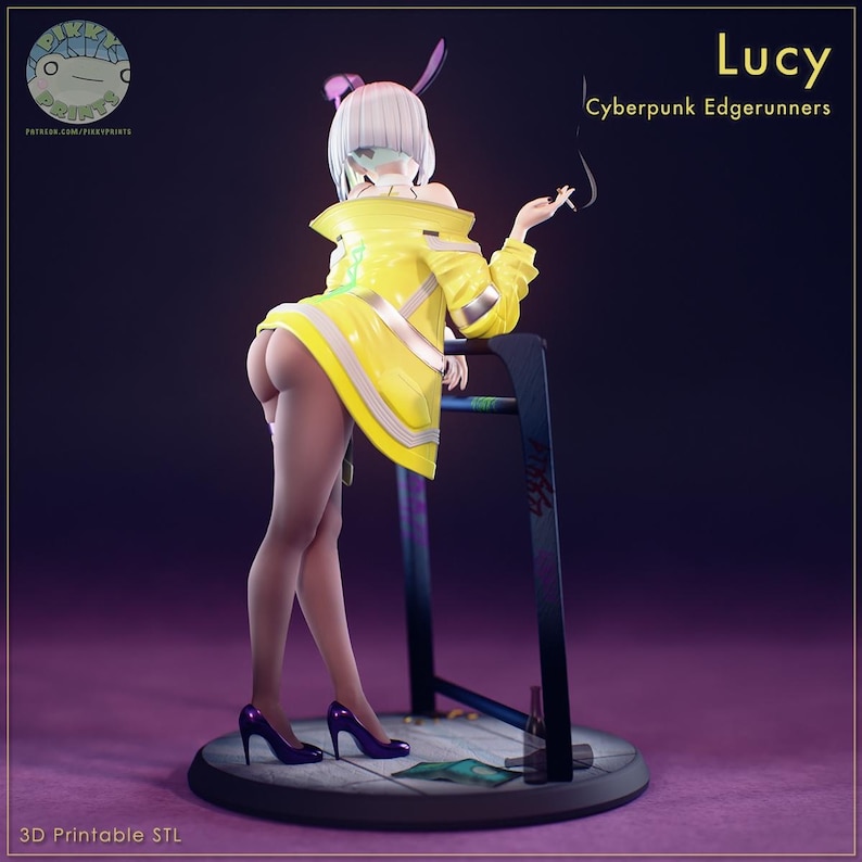 Figura de Lucy Heartfilia – Estatua de resina de Cyberpunk Edgerunners (escala 1/8, 1/6) / Regalo de coleccionista imagen 5