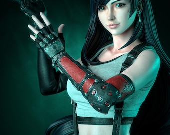 Tifa Lockhart — FF VII | 1/8 1/6 Scale Resin Figure | Unpainted or Hand-Painted | 3D Printed Fan Art | Collector Gift