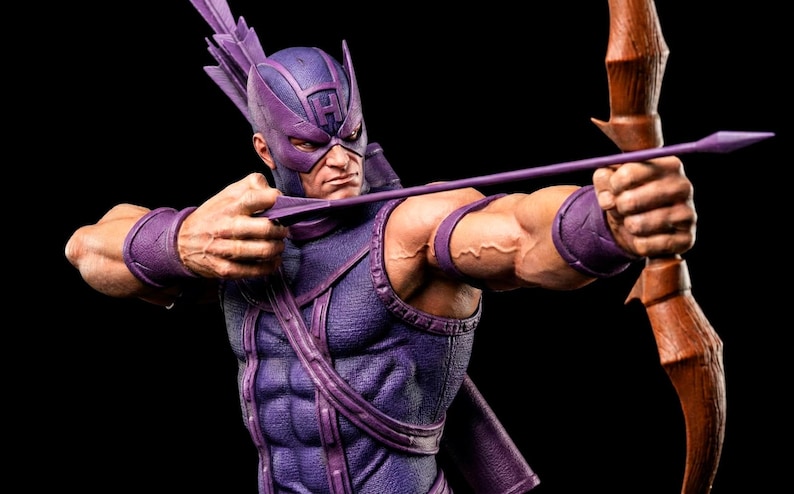 Hawkeye — Marvel | 1/8 1/6 Scale Resin Figure | 3D Printed Fan Art | Unpainted Garage Kit | Collector Statue | Collector Gift image 1
