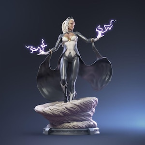 Storm X-Men 3D Printed Resin Figure – 1/8 1/6 Scale Unpainted Fan Art Statue | Collector Gift image 1