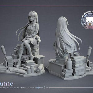 Anne — Granblue Fantasy | Hartsfigur i skala 1/8 1/6 | Omålad eller handmålad | 3D-utskriven fankonst | Samlargåva bild 8