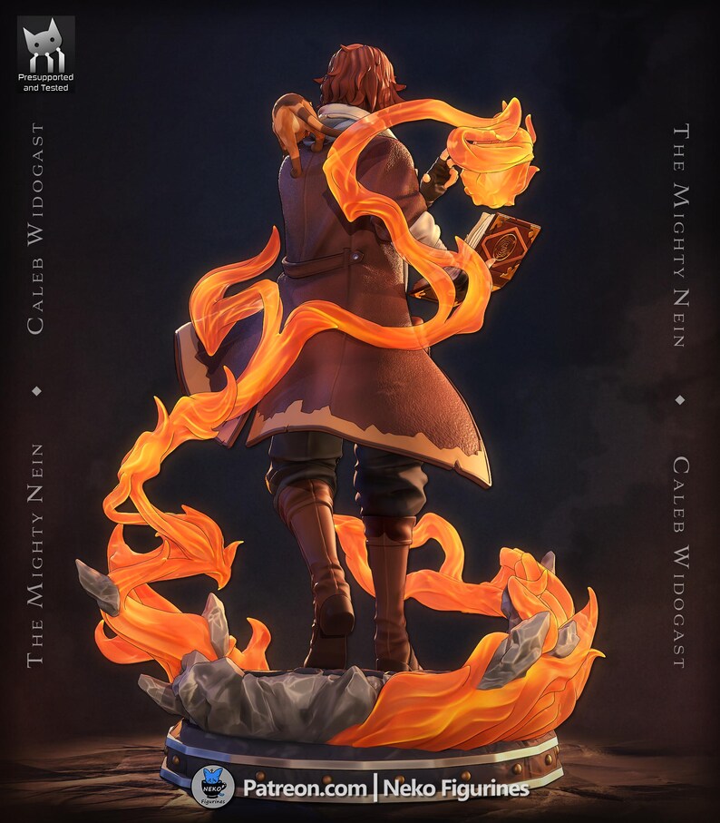 Figura de Caleb Widogast de Critical Role – Estátua em resina na escala 1/8/1/6 (sem pintura) | Presente para colecionadores imagem 5