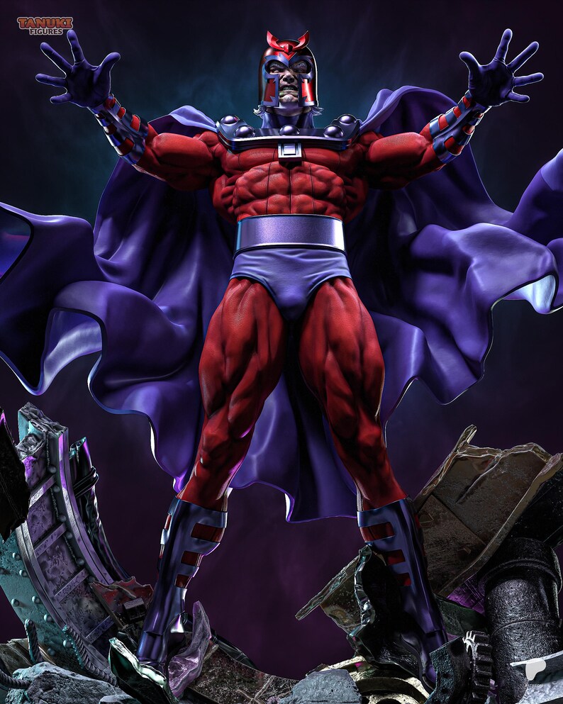 Magneto | 1/8 1/6 Scale Resin Figure | Unpainted or Hand-Painted | 3D Printed Fan Art | Collector Gift image 5