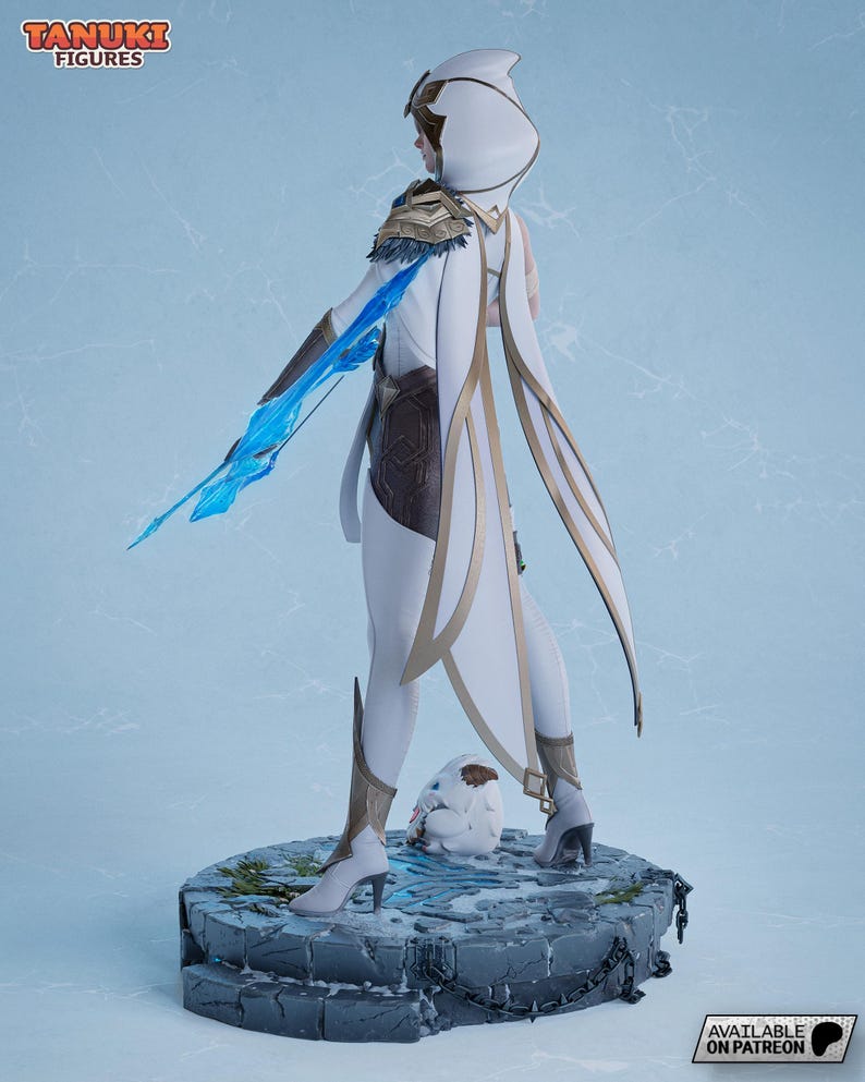 Ashe — League of Legends | 1/8 bis 1/6 Harz Figur | Unbemalt oder Handbemalt | 3D gedruckte Fan Art | Sammler Geschenk Bild 5