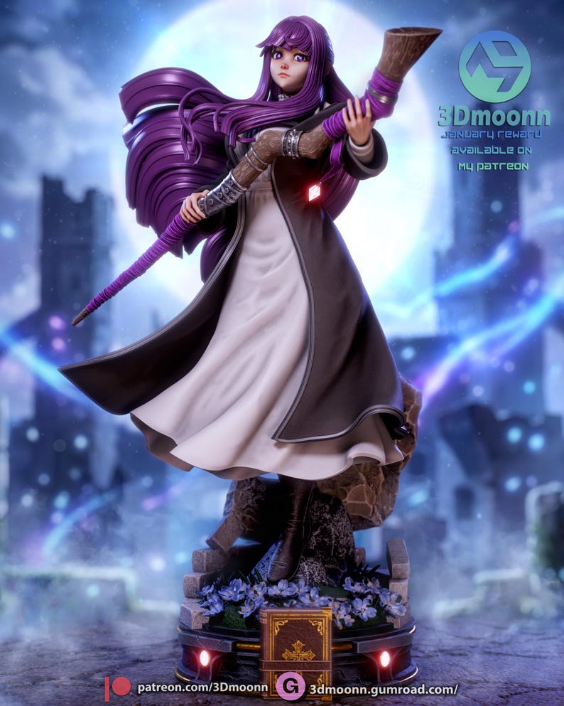 Fern — Frieren: Beyond Journey's End | 1/8 1/6 Scale Resin Figure | Unpainted or Hand-Painted | 3D Printed Fan Art | Collector Gift bild 2
