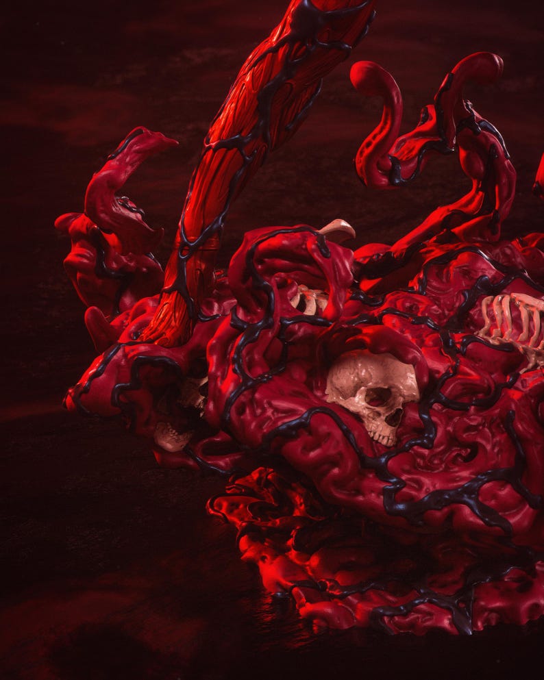 Carnage — Marvel / Figura de resina a escala 1/8 y 1/6 / Sin pintar o pintada a mano / Arte de fans impreso en 3D / Regalo de coleccionista imagen 5