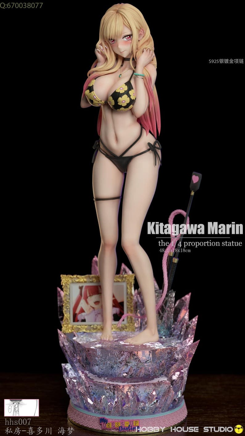 Marin Kitagawa My Dress-Up Darling Anime Figure, 1/8 1/6 Scale Resin Statue, Unpainted Garage Kit or Hand Painted, 3D Printed Collectible imagen 2