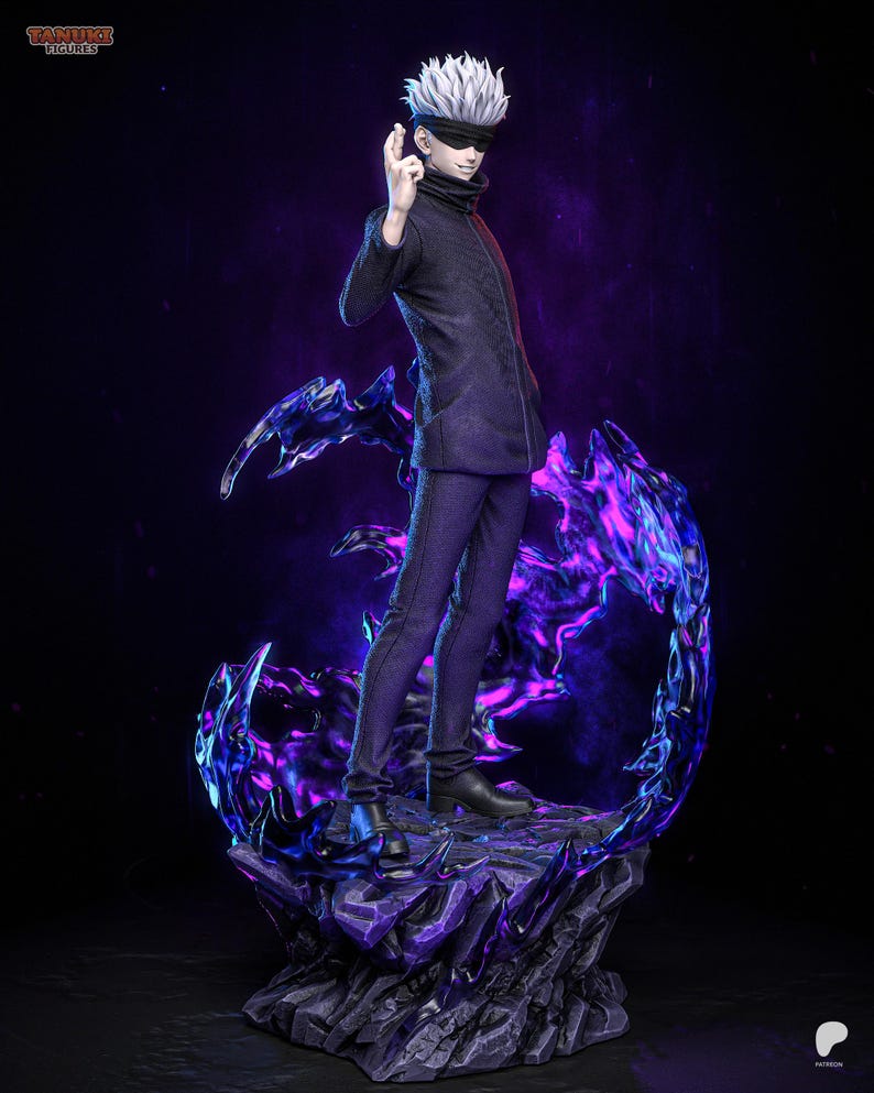 Gojo Satoru Resin Figure – Jujutsu Kaisen Fan Art Statue (1/8, 1/6 Scale) | Collector Gift image 2