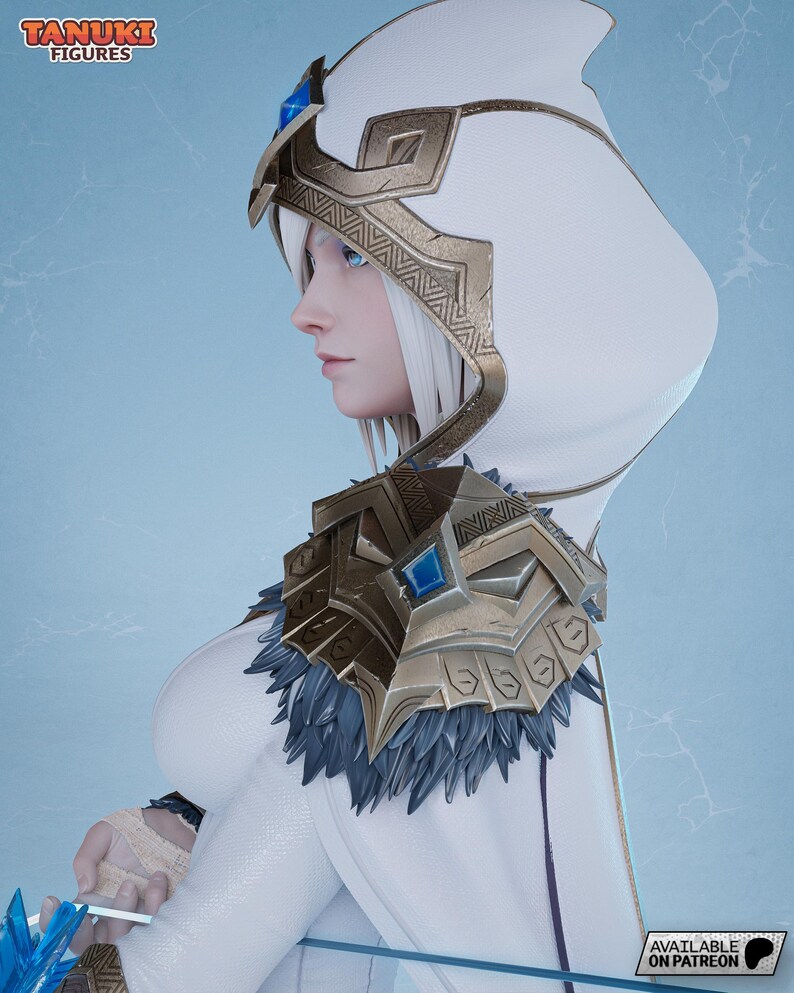 Ashe — League of Legends | 1/8 bis 1/6 Harz Figur | Unbemalt oder Handbemalt | 3D gedruckte Fan Art | Sammler Geschenk Bild 3