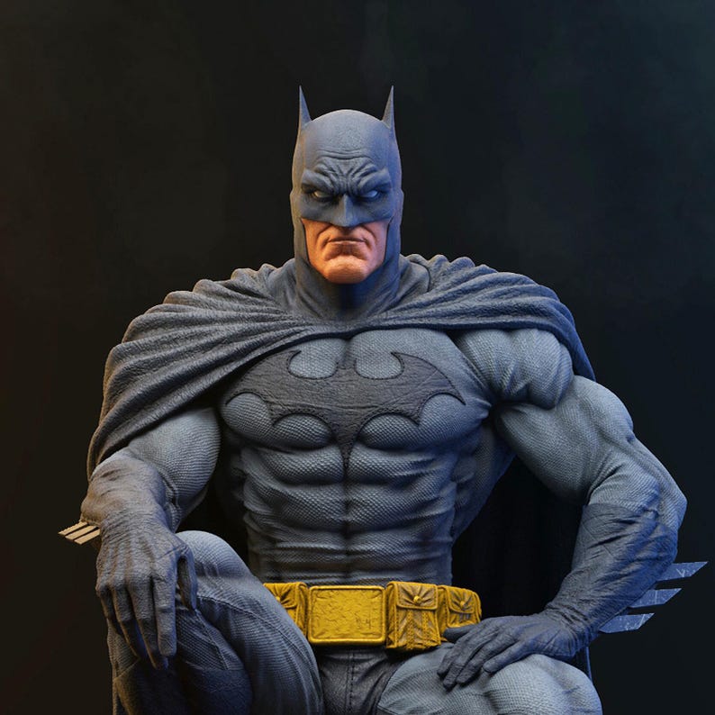 Batman — DC Comics | 1/8 1/6 Scale Resin Figure | 3D Printed Fan Art | Unpainted Garage Kit | Collector Statue | Collector Gift image 6