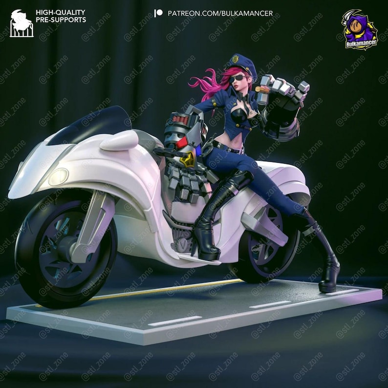 Vi — Arcane / League of Legends | 1/8 1/6 Scale Resin Figure | Unpainted or Hand-Painted | 3D Printed Fan Art | Collector Gift image 1