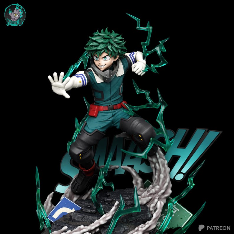Izuku Midoriya (Deku) — My Hero Academia | 1/8 1/6 Scale Resin Figure | Unpainted or Hand-Painted | 3D Printed Fan Art | Collector Gift image 3