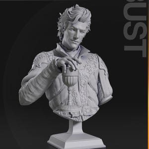 Figura de resina de Astarion de Baldur's Gate – Escala 1/8 1/6 Estatua de fan art impresa en 3D / Regalo de coleccionista imagen 3