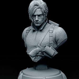 Leon S. Kennedy — Resident Evil | 1/8 1/6 Scale Resin Figure | Unpainted or Hand-Painted | 3D Printed Fan Art | Collector Gift image 1