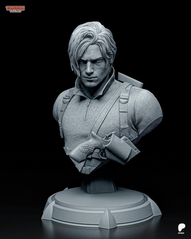 Leon S. Kennedy — Resident Evil | 1/8 1/6 Scale Resin Figure | Unpainted or Hand-Painted | 3D Printed Fan Art | Collector Gift image 1