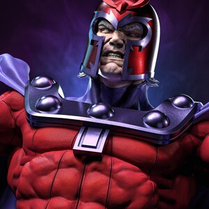Magneto | 1/8 1/6 Scale Resin Figure | Unpainted or Hand-Painted | 3D Printed Fan Art | Collector Gift image 4