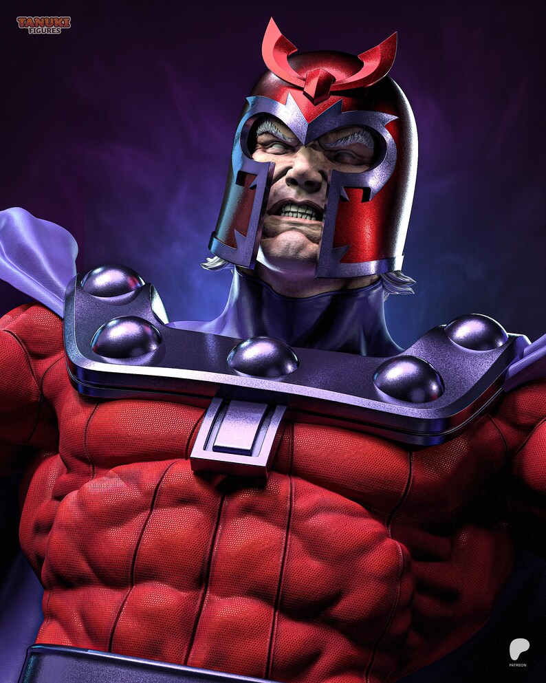 Magneto | 1/8 1/6 Scale Resin Figure | Unpainted or Hand-Painted | 3D Printed Fan Art | Collector Gift image 4