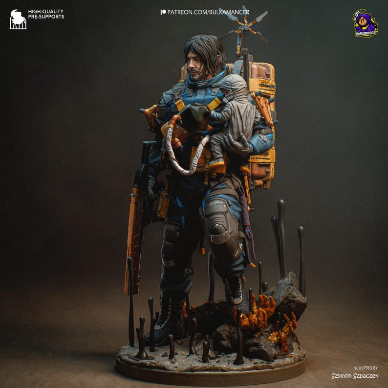 Sam Porter Bridges — Death Stranding | 1/8 1/6 Scale Resin Figure | 3D Printed Fan Art | Unpainted Garage Kit | Collector Statue Gift image 7