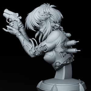 Major Motoko Kusanagi — Ghost in the Shell | 1/8 1/6 Scale Resin Figure | Unpainted or Hand-Painted | 3D Printed Fan Art | Collector Gift image 2