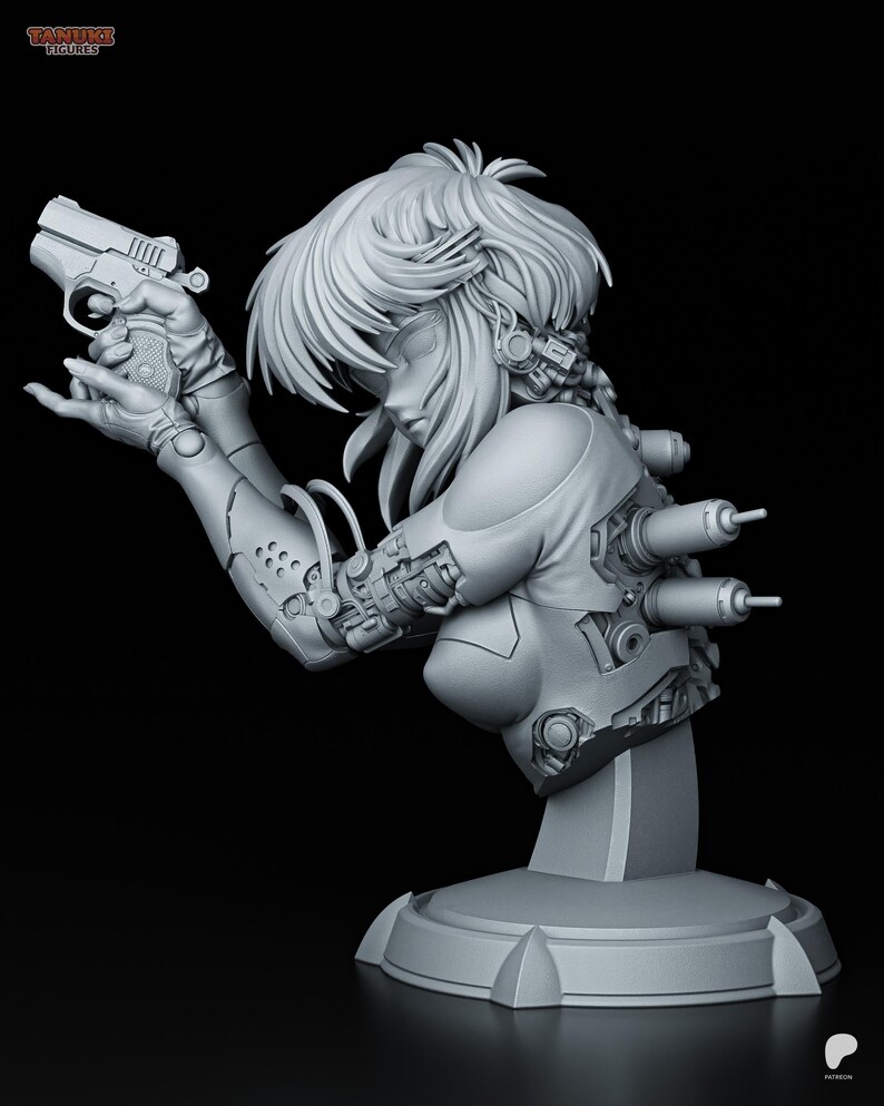 Major Motoko Kusanagi — Ghost in the Shell | 1/8 1/6 Scale Resin Figure | Unpainted or Hand-Painted | 3D Printed Fan Art | Collector Gift image 2