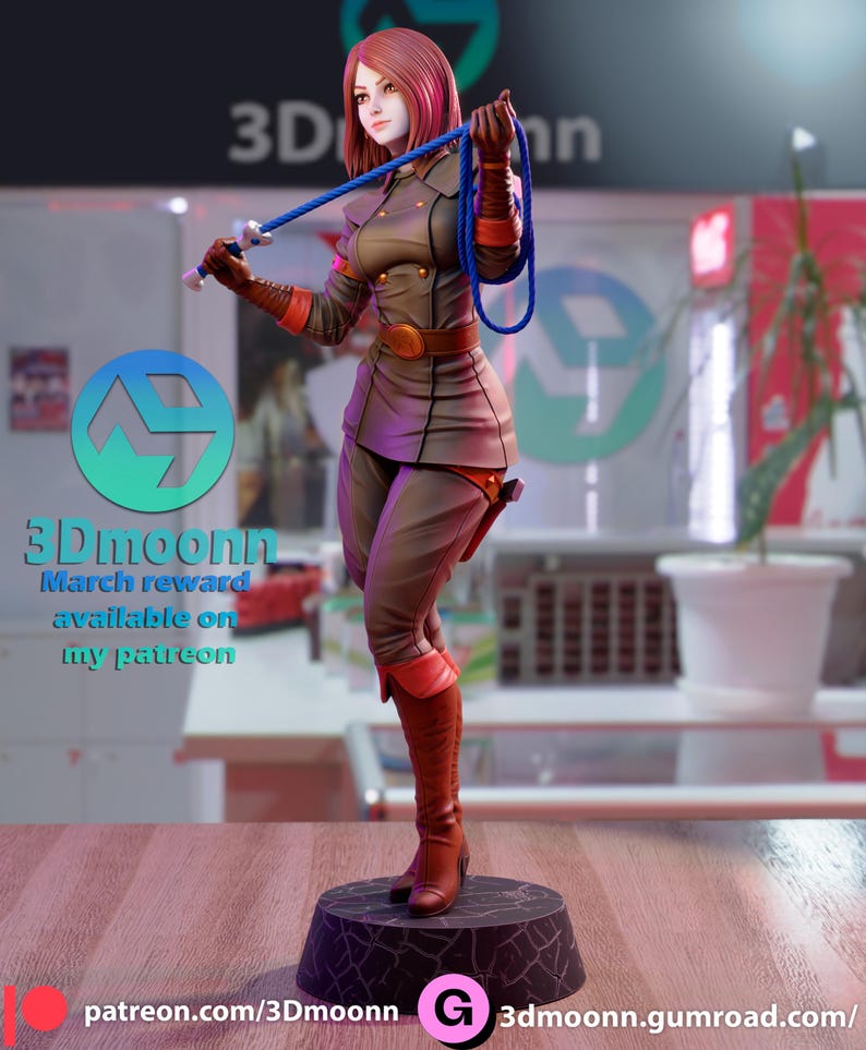 Luan Mendes Whip | 1/8 1/6 Scale Resin Figure | Unpainted or Hand-Painted | 3D Printed Fan Art | Collector Gift image 9