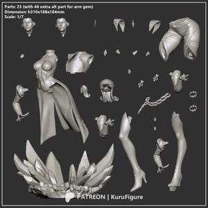 Emma Frost — Marvel | 1/8 1/6 Scale Resin Figure | Unpainted or Hand-Painted | 3D Printed Fan Art | Collector Gift image 7