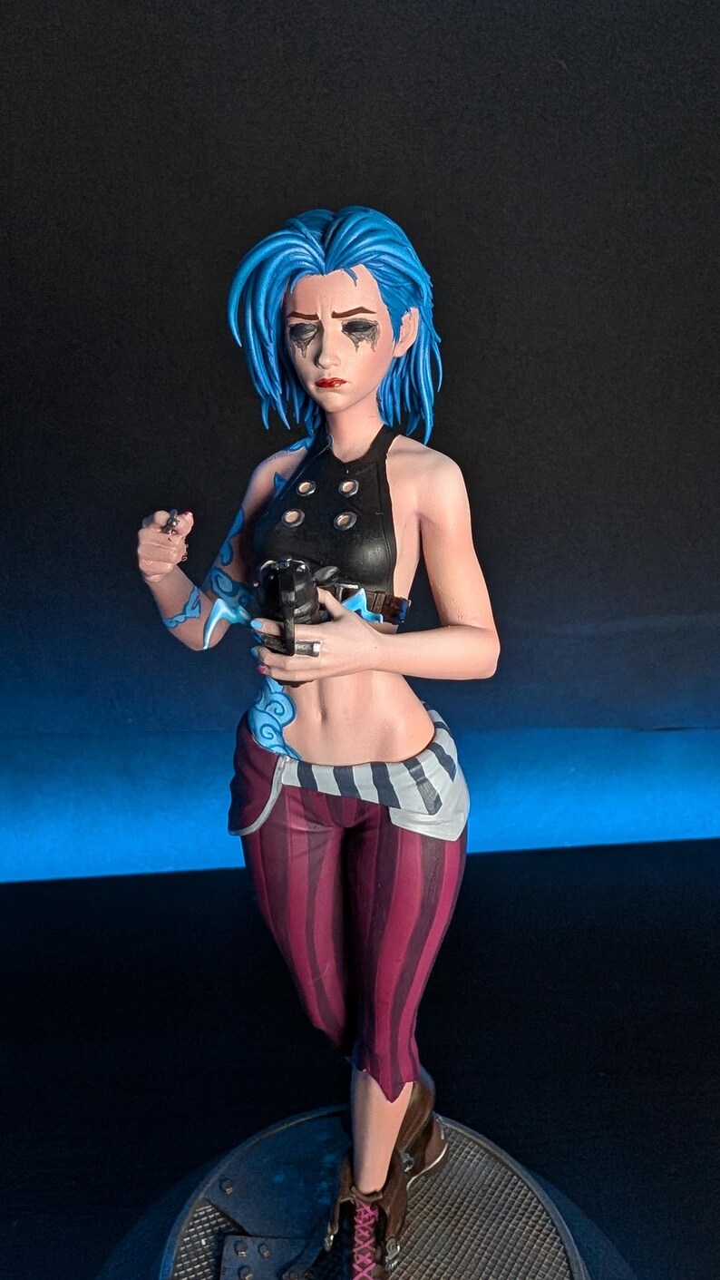 Jinx — Arcane / League of Legends | 1/8 1/6 Scale Resin Figure | Unpainted or Hand-Painted | 3D Printed Fan Art | Collector Gift image 3