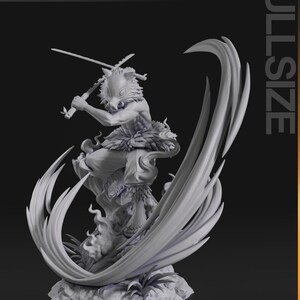 Inosuke Hashibira — Demon Slayer | 1/8 1/6 Scale Resin Figure | Unpainted or Hand-Painted | 3D Printed Fan Art | Collector Gift image 5