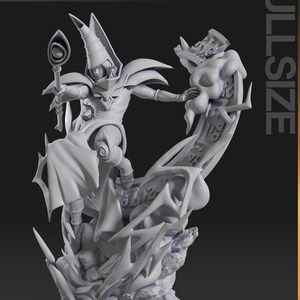 Dark Magician — Yu Gi Oh | 1/8 1/6 Scale Resin Figure | Unpainted or Hand-Painted | 3D Printed Fan Art | Collector Gift image 6
