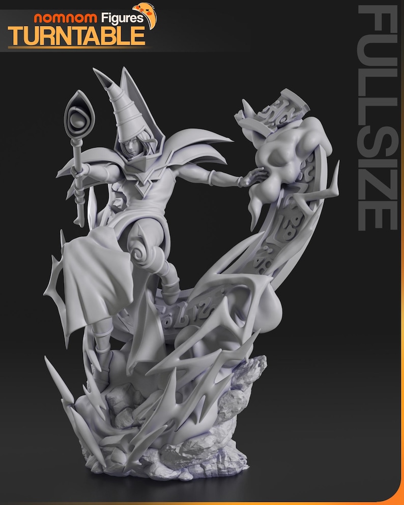Dark Magician — Yu Gi Oh | 1/8 1/6 Scale Resin Figure | Unpainted or Hand-Painted | 3D Printed Fan Art | Collector Gift image 6