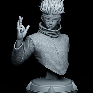Gojo Satoru — Jujutsu Kaisen | 1/8 bis 1/6 Harz Figur | Unbemalt oder Handbemalt | 3D gedruckte Fan Art | Sammler Geschenk Bild 4