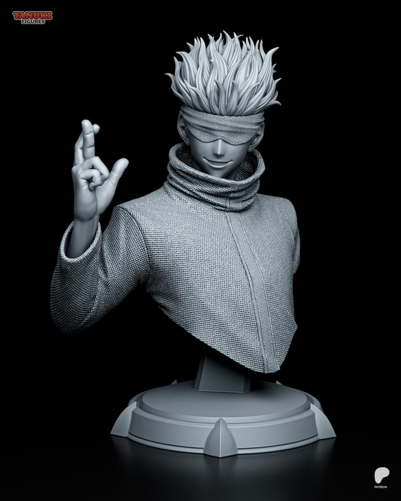 Gojo Satoru — Jujutsu Kaisen | 1/8 bis 1/6 Harz Figur | Unbemalt oder Handbemalt | 3D gedruckte Fan Art | Sammler Geschenk Bild 4