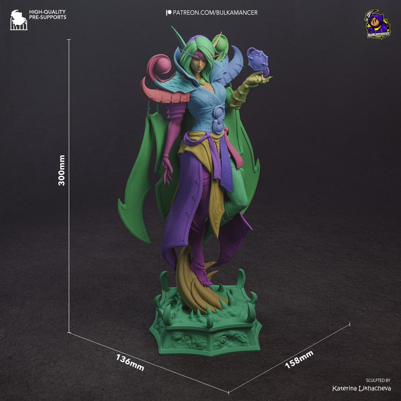 Xal'atath World of Warcraft Resinfigur – Skala 1/8 1/6 3D-utskriven fankonststaty | Samlargåva bild 3